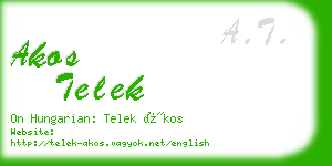 akos telek business card